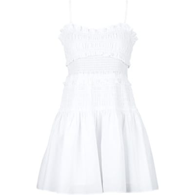 Korte Jurk MICHAEL Michael Kors POPLIN SMOCKED MINI DRESS
