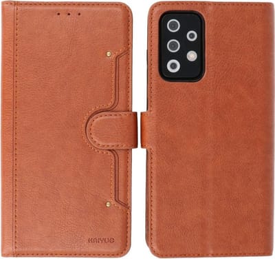 Bestcases Book Case Telefoonhoesje - Kaarthouder Portemonnee Hoesje - Wallet Cases - Samsung Galaxy A72 / A72 5G - Bruin