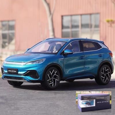 1:18 Byd Atto 3 Lichtmetalen SUV Auto Model Diecasts Metaal Nieuwe Energie Voertuigen Auto Model Hoge Simulatie Collectie Kinderen Cadeau Decoratie