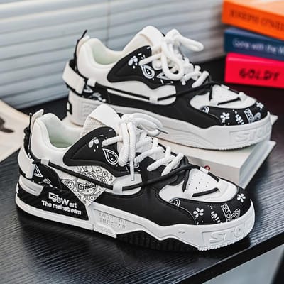 Designer Heren Sneakers Mode Luxe Comfort Leer Casual Schoenen Outdoor Kleurafstemming Ademend Platform Gevulkaniseerde Schoenen 39 white