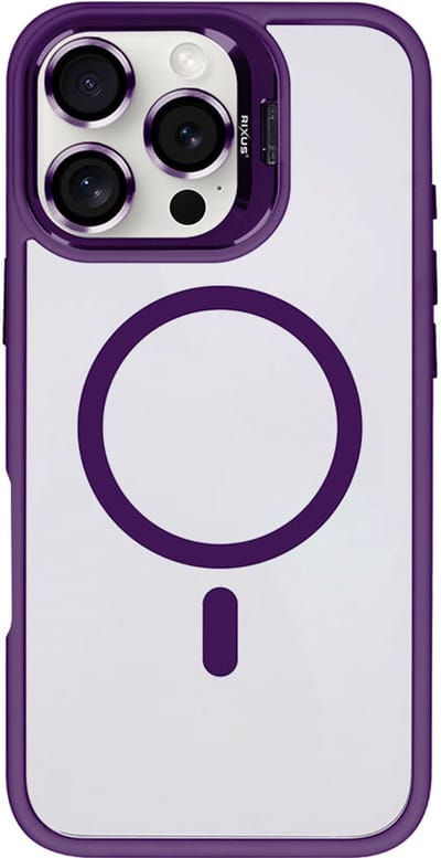 Rixus Classic 03 Case With MagSafe For Apple iPhone 16 Pro Max Deep Purple