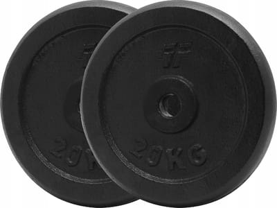 Platinum Fitness 40kg Gietijzeren Halterplaten 29mm Zwart