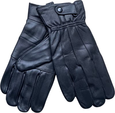 Leren handschoenen heren - Handschoenen heren winter - Afsluitbare boord - Maat L