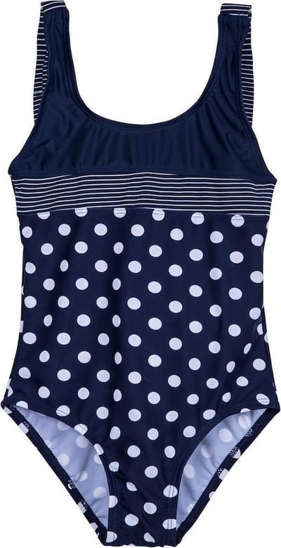 Badpak met Striksluiting - Navy stippen 128-134