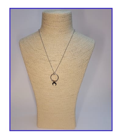 HÕBE – Mano Zilver ketting – Gerecycled Edestaal– Collier – Handgemaakte Sieraad – Accessories – Dames Ketting – Karabijnhaaksluiting – 45 cm Lengte