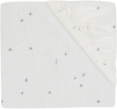 Jollein Twinkling Hoeslaken Ledikant - 60 x 120 cm - Jersey - Sea Green