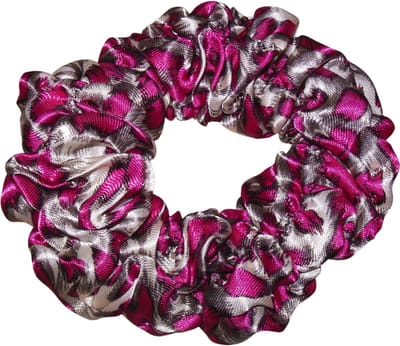 Scrunchie groot panterprint roze