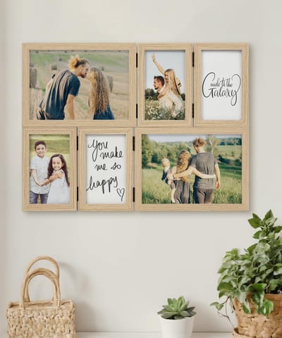 OmGoods - Dailygoody - Fotolijsten Set - Houten Lijsten - 6 Stuks - 13 x 18 cm - Decoratie voor Je Huis - Perfect voor Cadeaus - Uniseks