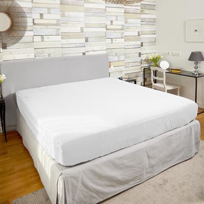 Lumaland - Jersey hoeslaken - elastische rand - 100% katoen - 160g/m² 180 x 200 cm - 200 x 200 cm - Wit