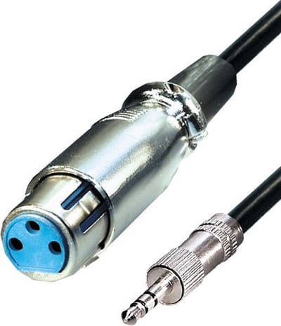 Powteq- - Professionele XLR adapter kabel - XLR male naar 3.5 mm jack male - Stereo - XLR 3 pins