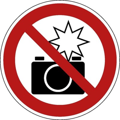 Verboden te flitsen sticker 50 mm - 10 stuks per kaart