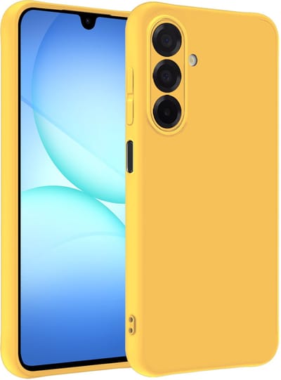 Hoesje - Geschikt voor Samsung Galaxy A17 - Sterk & Shockproof - Siliconen Case - Hoes Cover - Telefoonhoes - Geel