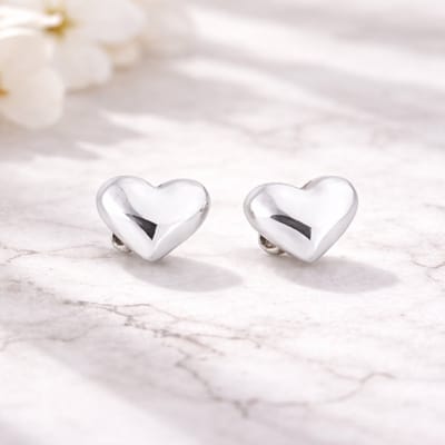 Brendoe Hart Oorbellen Dames Zilverkleurig – moederdag – Titanium Staal Oorstekers – Minimalistisch & Tijdloos – Cadeau voor Haar– moederdag cadeautje