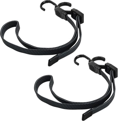 2x Verstelbare Rubberen Spanbanden met Haken, 100 cm Elastische Spanriemen voor Bagage en Transport