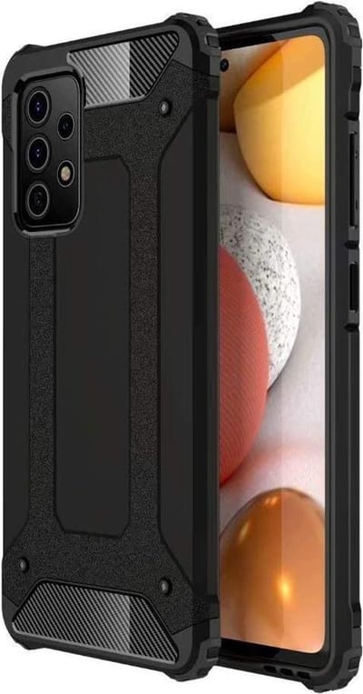 Armor Hybrid Geschikt Voor Samsung Galaxy A72 5G Hoesje - Zwart