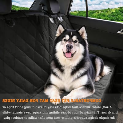 Honden Stoelhoes Auto - Huisdier Beschermmat - Reizen met Honden - Waterafstotend Antislip - Universeel Geschikt - Zwart