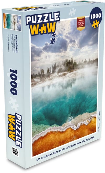 Puzzel Een kleurrijke bron in het Nationaal park Yellowstone - Legpuzzel - Puzzel 1000 stukjes volwassenen