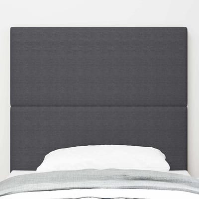 vidaXL - LED - Hoofdbord - met - hoofdeinde - Donkergrijs - 80 - cm - Corduroy - stof