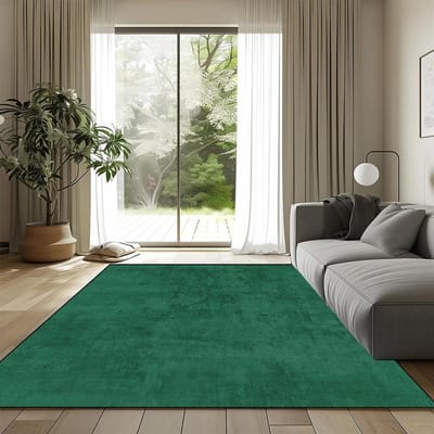 Tapis Simple Scandinave pour Salon Tapis Moelleux Grande Surface Couleur Unie Moderne pour Canapé Décoration Chambre à Coucher Maison Tapis Antidérapant Pièce Tapis Doux 60*90cm