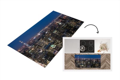 Keukenloper - Loper keuken - New York - Nacht - Sterrenhemel - 120x60 cm - Keukenloper vinyl