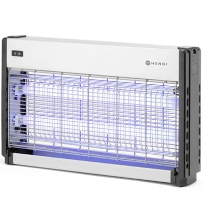 HENDI Elektrische insectenverdelger – 100 m² dekking – 230V/40W – UV-A lampen – Aluminium/ABS