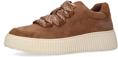 Dockers by Gerli dames plateau sneaker 55KJ204-772300 veterschoen bruin