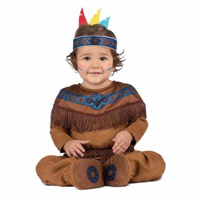Kostuums voor Baby's My Other Me Bruin nativo americano 2 Onderdelen - 7-12 Maanden