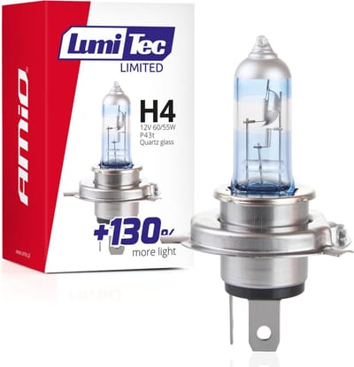 AMiO LumiTec Silver Halogeen Dimlicht +130% H4 12V 55W (1 stuk)