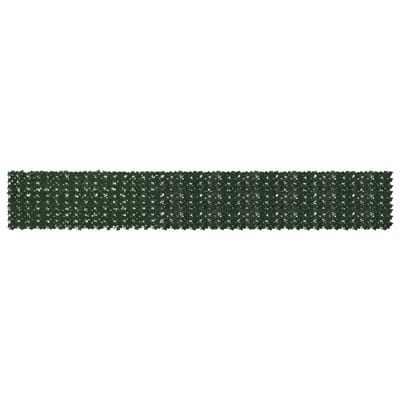 vidaXL - Balkonscherm - met - bladeren - Donkergroen - 500 - x - 75 - cm