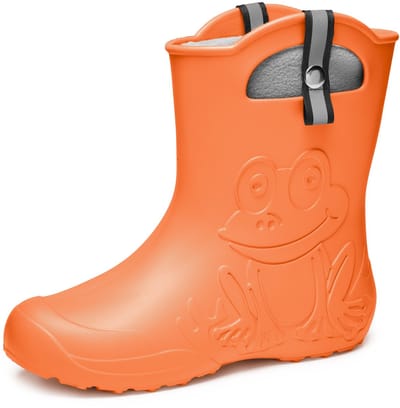 Ladeheid Dames Regenlaarzen - Superlichte EVA met Voering – Oranje (151c) – 36/37 - LA-CA-FrogWom265