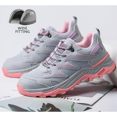 Werklaarzen Bouw Veiligheidsschoenen Dames Werksneakers Anti-plet Anti-perforatie Antislip Beschermschoenen Stalen Neus Schoenen 39 roze