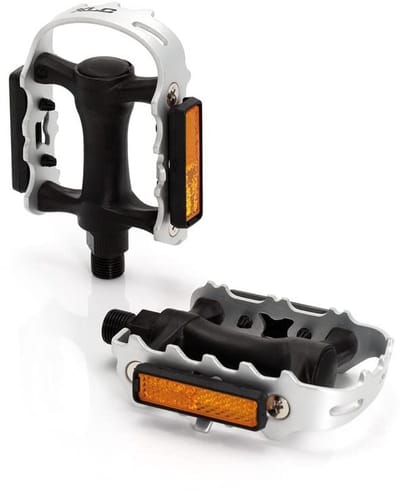 MTB-pedaal zwart zilver één maat