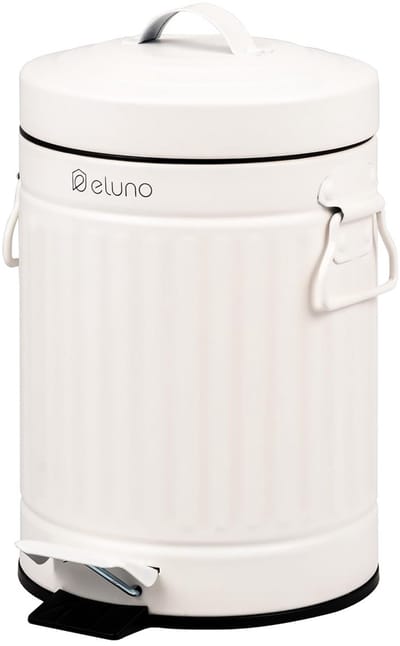 Vintage Cosmetica-emmer met Soft-Close Deksel - 3 Liter Pedaalemmer voor Badkamer, Keuken, en Slaapkamer