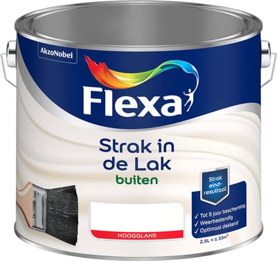 Flexa - Strak In De Lak Buitenlak Hoogglans - Misted Grey - Mengverf - 750 Ml