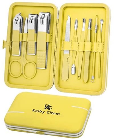 Professionele Manicure Set 10-delige Nagelverzorgingskit voor Thuis en Reizen