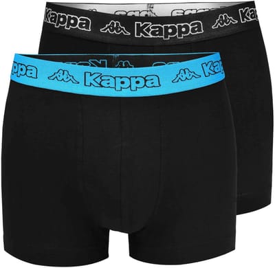 Boxershort Kappa Boxershort 2-pack Zwart/diva Blauw Zwart - M