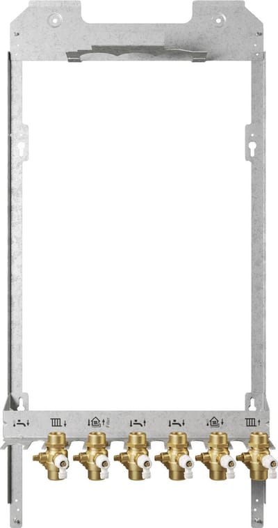 Bosch Toebehoren voor woningstations Montageraam F7001 RS incl. kogelkranen, 7735600641