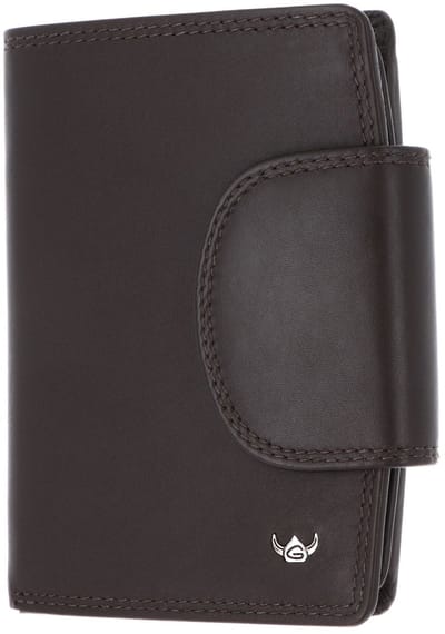 Golden Head Leren portemonnee Polo RFID Protect Kombischeintasche mit Riegel 1439 Dunkelbraun donkerbruin