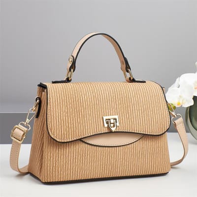 Nieuwe Top Uitstraling Patchwork Macaron Handtas Trendy Stijl Trend Klassevol Temperament Schoudertas All-match Dames Tas . beige