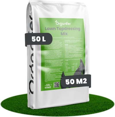 Gazon Topdressing – Mix met Mycorrhiza en Rhizobacteriën (50L, 50m2) - Gedroogde Koemest - Wormenmest - Lavameel - Bodemverbeteraar - Topdressing Gazon - Bodemactivator - Organifer