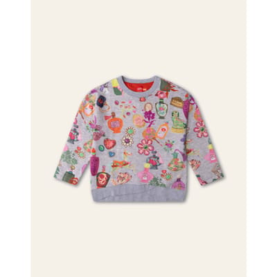 Oilily Heureux Sweater- maat104/4yr Forged Iron