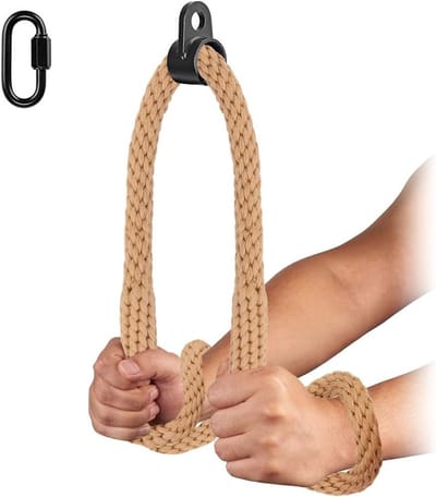 Triceps Touw 104cm - Stevig Nylon Gym Touw voor Kabelmachine - Accessoires voor Thuisgym en Pulley Systemen