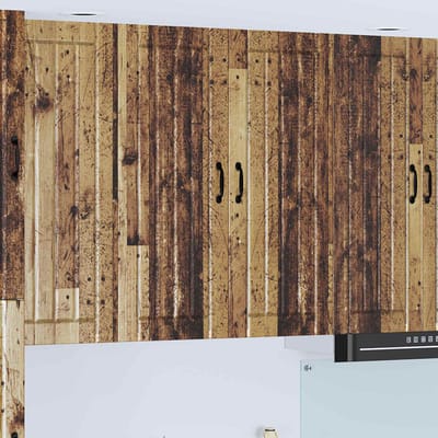 vidaXL - Wandkast - LUCCA - Oud - hout - 80 - x - 31 - x - 100 - cm - Bewerkt - hout