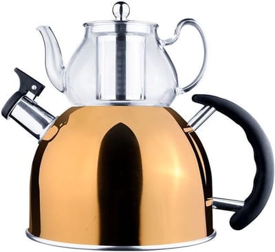 ERVEO GAYA THEEPOTSET 0,8/2,5 L GOUD
