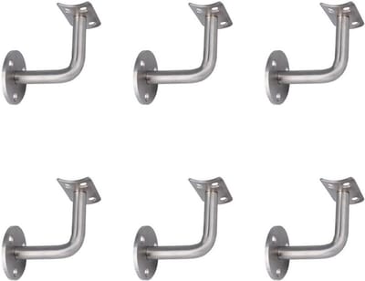 Trapleuning Beugel - Muursteun - Trap Veiligheid - Roestvrij Staal - 60x60 mm - Zilver
