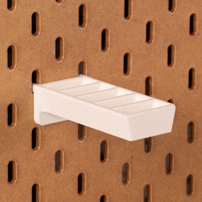 Houder voor vijf scharen of klein gereedschap - Voor Ikea Skadis pegboard - Wit