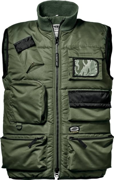 SIR SAFETY KAISER Werkvest HEREN Veiligheidsvest Groen Khaki - Warm Gevoerd - Ademend - Multi pocket