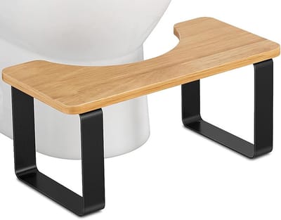 Toiletkruk - Hulpmiddel Stoelgang - Natuurlijke Houding - Ergonomisch Hoekontwerp - 45 cm Lang - Zwart