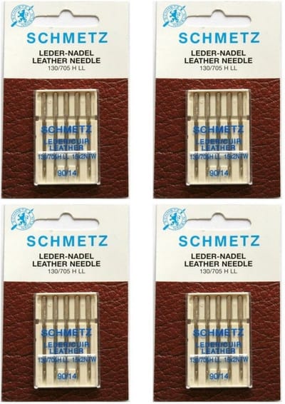 Schmetz machinenaalden leer  (5 naalden) universeel, 4 kaarten