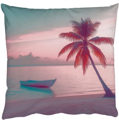 Sierkussens - Kussentjes Woonkamer - 50x50 cm - Zee - Boot - Zonsondergang